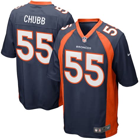 Men's Nike Bradley Chubb Navy Denver Broncos Game Jersey