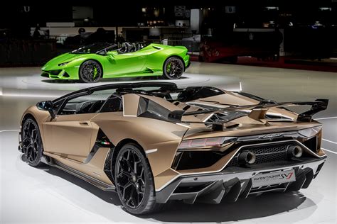 Lamborghini Huracan EVO Spyder and Aventador SVJ Roadster Unveiled in ...