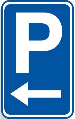 Parking Left Arrow Sign