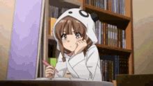 Anime Thinking Face Gif