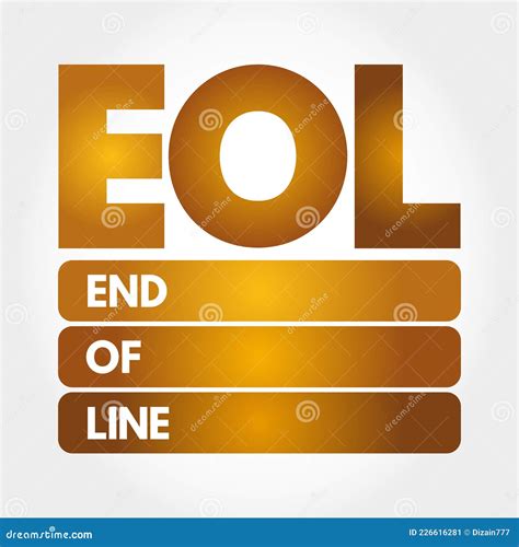 EOL - End of Line Acronym, Technology Concept Background Stock ...