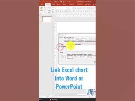 Link chart into PowerPoint & Word for auto updates - YouTube