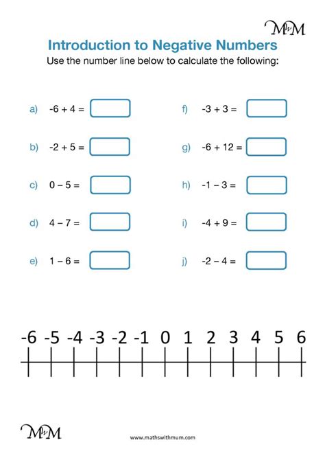 Ordering Numbers Including Negative Worksheet