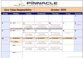 School Calendar - Pinnacle American School