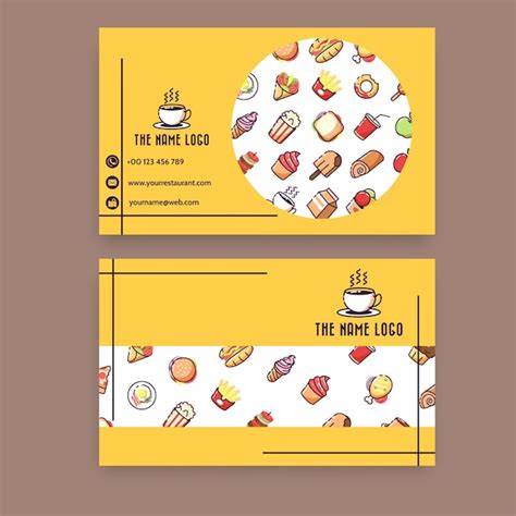 Premium Vector | Food business card template