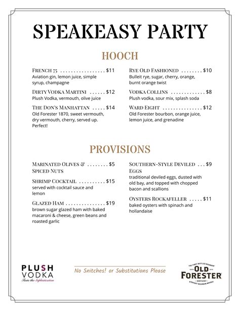 SpeakEasy Menu » The Pond Bar and Grill