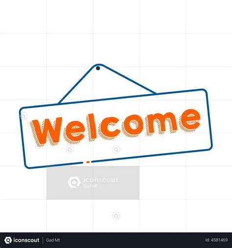 Wooden Welcome Banner English Animated Icon download in JSON, LOTTIE or ...