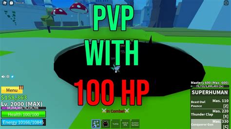 Blox fruits-pvp with 100 hp | Roblox - YouTube