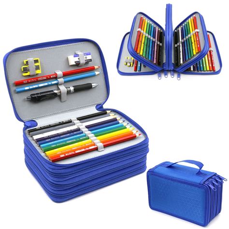 72 Slots Pencil Organizer Portable Watercolor Pencil Wrap Case, EEEkit ...