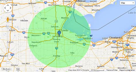 50 Mile Radius Map - United States Map