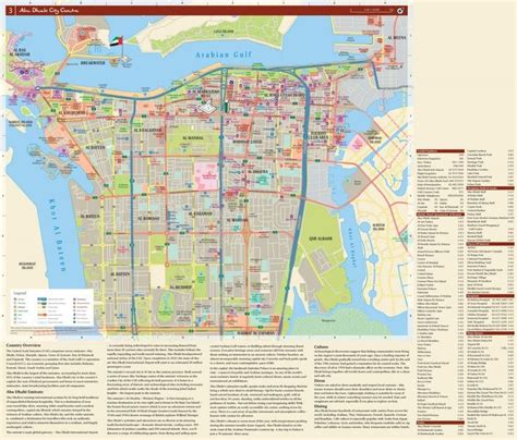 Abu Dhabi hotels and sightseeings map