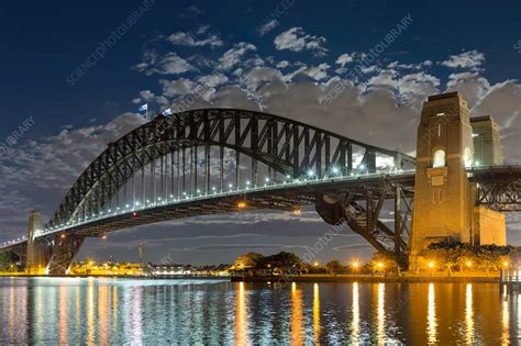 Sydney Harbour Bridge at night - Stock Image - C035/7538 - Science ...