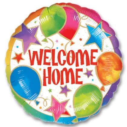 Welcome Home Mylar Party Balloon 18 Inch Inflated - Balloon Shop NYC