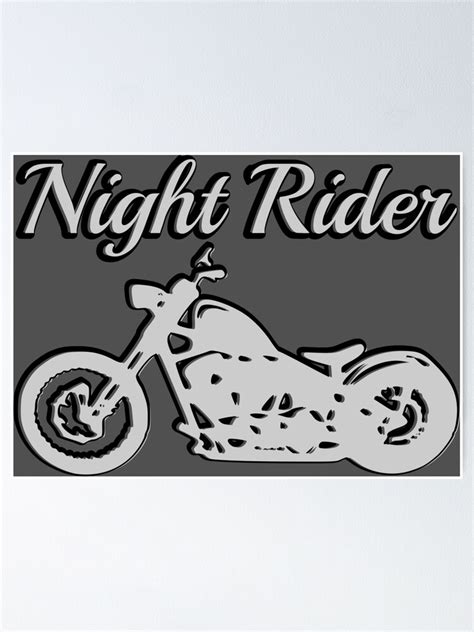 "Night Rider" Poster by Edxgar | Redbubble