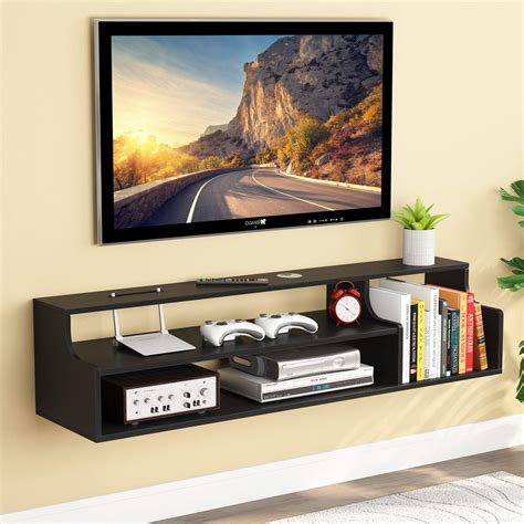 Buy Tribesigns 3 Tier Modern Floating TV Shelf TV Stand Wall ed Media ...