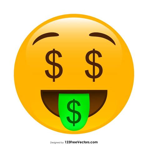 Money-Mouth Face Emoji Graphics - https://www.123freevectors.com/money ...