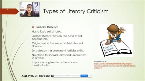 Dr. Shyaonti Talwar Types of Literary Criticism Part 1 - YouTube