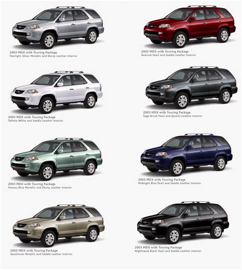 MDX Colors From '01-'03 | Acura MDX SUV Forums