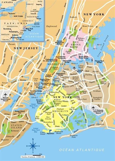 NYC map - Printable map of New York (New York - USA)