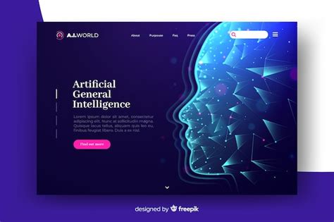 Free Vector | Artificial intelligence landing page template