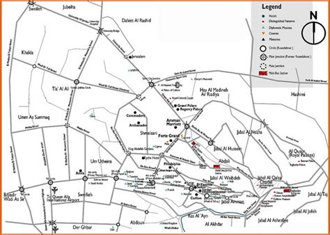 Amman City Tourist Map - Amman Jordan • mappery