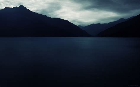 nature, depth of field, landscape, dark blue, clear sky, mountains, sea ...