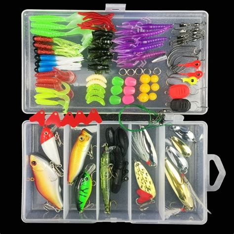 XGEEK 88Pcs Fishing Lures Kit Set for Bass,Trout,Salmon,Including Spoon ...