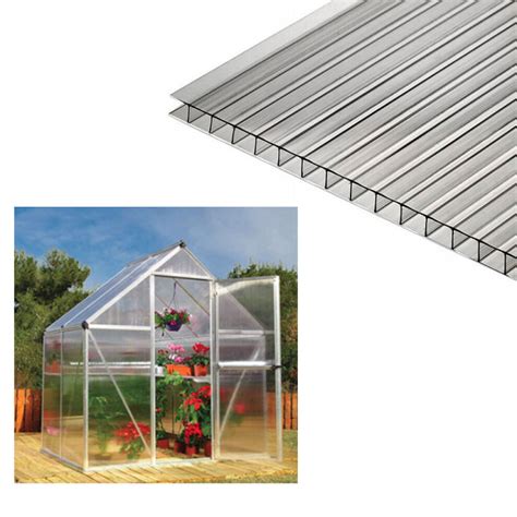 4mm Greenhouse Polycarbonate Sheets Glazing Replacement Repair Panels ...