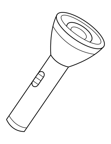 Printable Flashlight Coloring Page