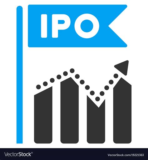 Ipo chart flat icon Royalty Free Vector Image - VectorStock