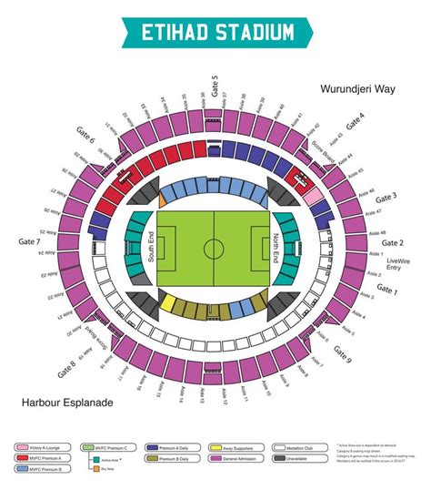 Etihad Stadium Seat Map