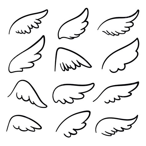 Cartoon Angel Wings Wing Sketch, Cartoon Drawing, Angel Drawing, Wing ...