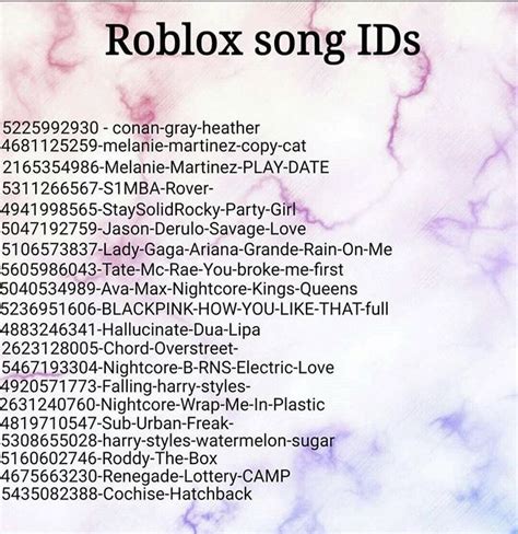 Roblox Song IDs | Roblox, Roblox codes, Roblox roblox