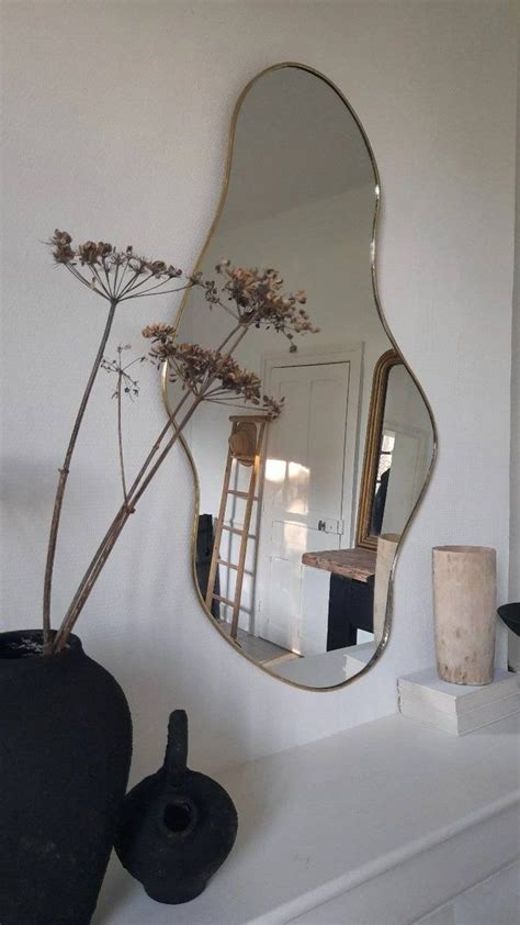 Large Organic Mirror 110 65 Cm Gold or Black Irregular Brass Decoration ...