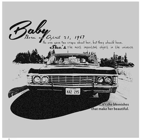 Supernatural Baby 67 Impala Quote Ladies Tee or Tank Top (With images ...