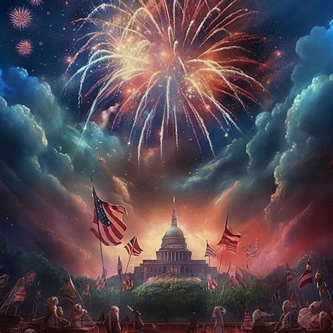 Premium AI Image | independence day background with fireworks