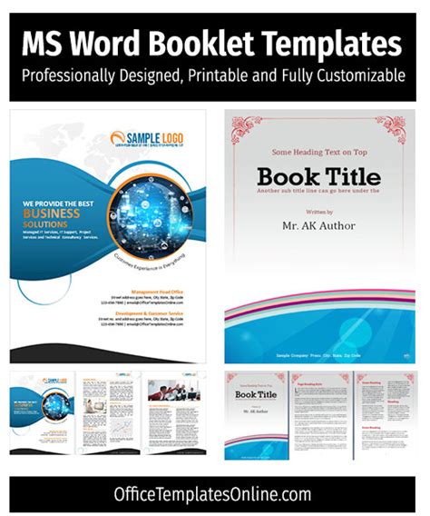 Free Printable Booklet Templates for MS Word