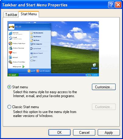 How can I enable the default Start Menu in Windows XP? - Super User