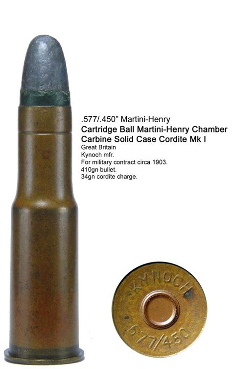 (183) .577-450″ Martini-Henry – Military Cartridges | Cartridges ...