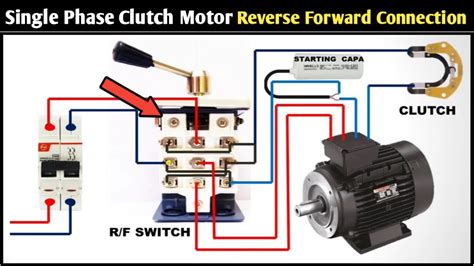 Single Phase Motor Reverse Forward Connection with Changeover Switch ...