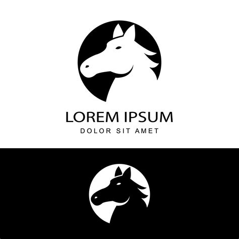 brown horse logo template design vector in isolated background 4603563 ...