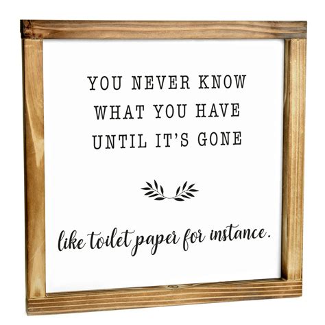 Until It's Gone Toilet Paper Sign - Funny Farmhouse Decor Sign, Cute ...