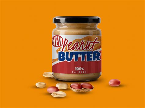 Peanut Butter Jar Label Mockup | Free PSD Templates