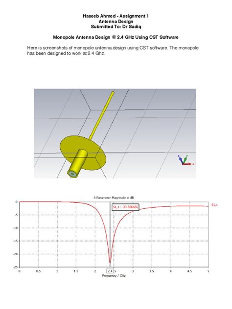 Monopole Antenna Design in CST