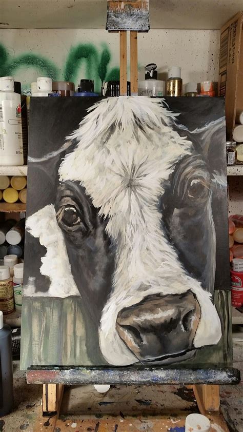 Cow Paintings On Canvas, Goat Paintings, Diy Canvas Art Painting ...