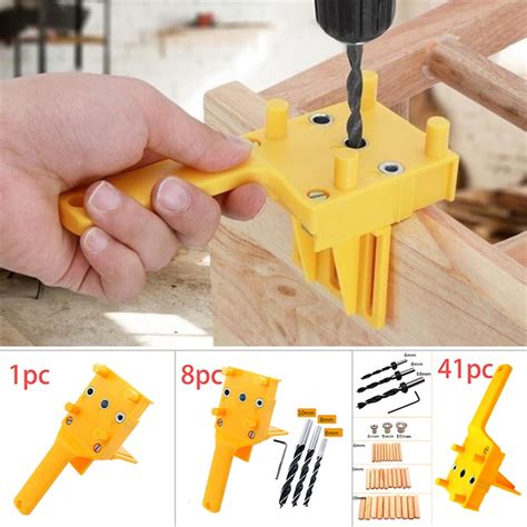 1/8/41 Pcs Yellow Woodworking Dowel Jig,Handheld Woodworking Doweling ...