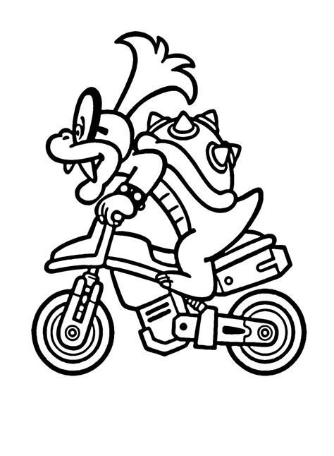 Mario Kart Iggy coloring page - Download, Print or Color Online for Free