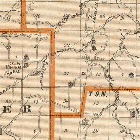 Vintage Map of Franklin County Indiana, 1876 by Ted's Vintage Art