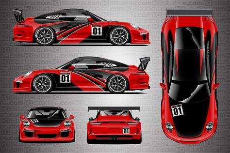 Porsche Racing Livery Wrap - Elixir - KI Studios