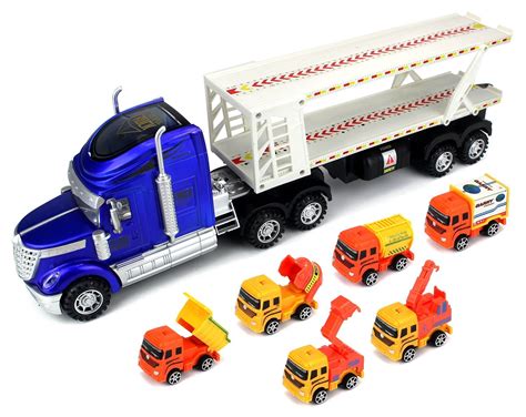 Super Construction Power Trailer Children's Friction Toy Truck Ready To ...